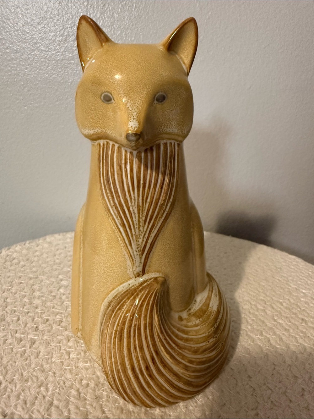 Enesco Golden Yellow Ceramic Fox Figurine